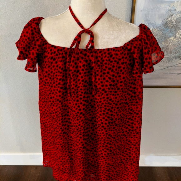 UO Rare London - red leopard print dress - Picture 1 of 3